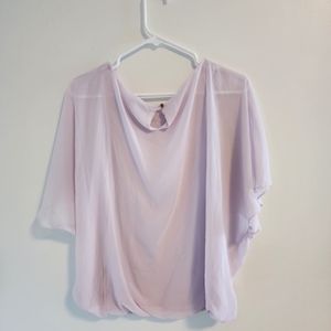 Lavender Short-sleeved Blouse